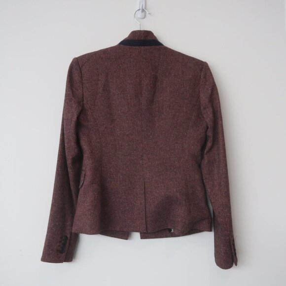 Veronica Beard Tate Upcollar Herringbone Dickey Blazer Size 2 - Picture 5 of 10